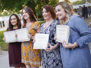 Jennifer Quintero (Outstanding Student in Cosmetology- Caswell County Campus), Kasi Jefferson (Outstanding Graduate in Cosmetology- Caswell County Campus), Susan Perry (Outstanding Graduate in Cosmetology- Person County Campus), and Courtney Conway (Outstanding Student in Cosmetology- Person County Campus)