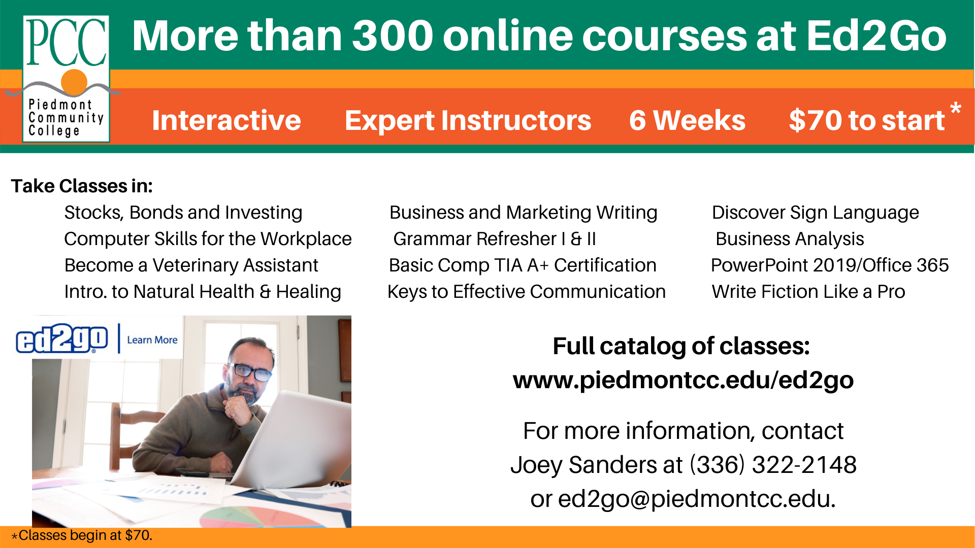 Ed2Go Online Instructions - Piedmont Community College