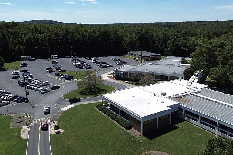 Aerial view of campus.